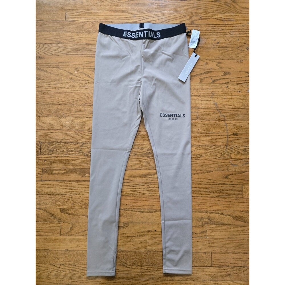 Fear of God Essentials Leggings Light Oatmeal Taupe Size XS NWT